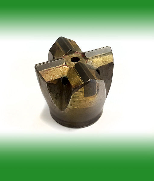 DRILL STEEL BITS  "H" THREAD - CARBIDE BLADE BITS TYPE "+"