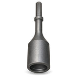 Madido railroad spike driver with hollow cup head and 1-1/8 inch hex shank on white background